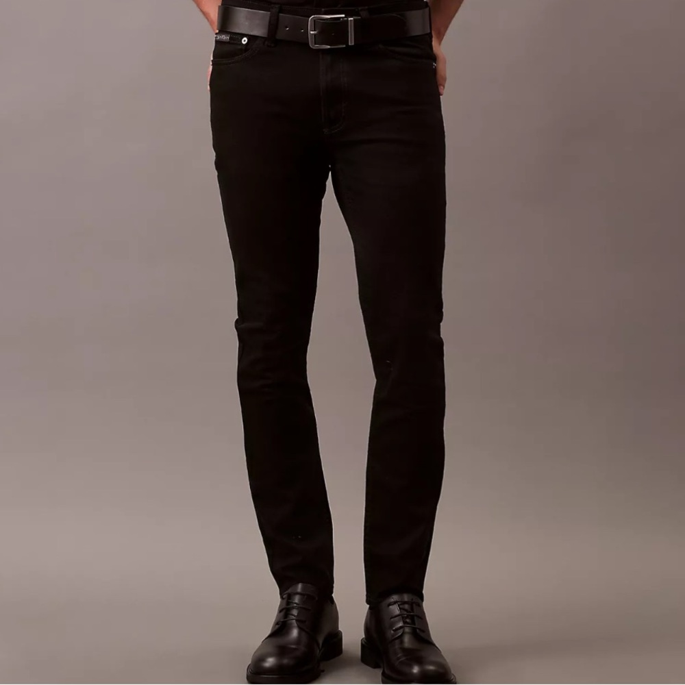 Calvin Klein Mens Black Skinny Jeans